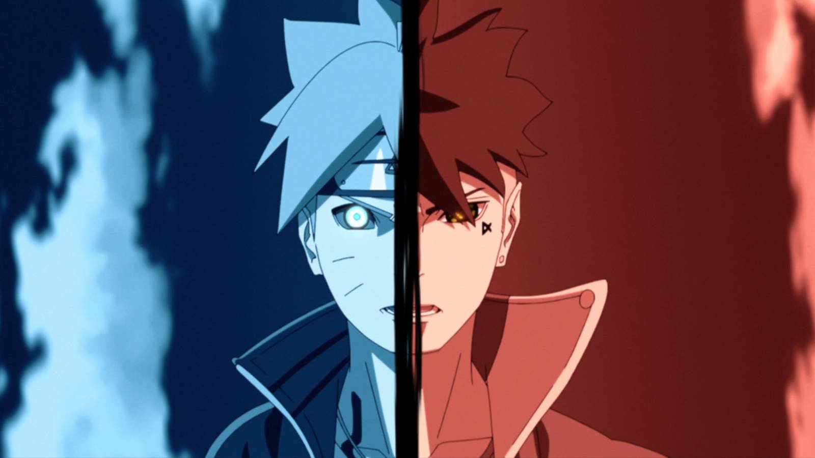 Boruto and Kawaki eyes in anime episode #293