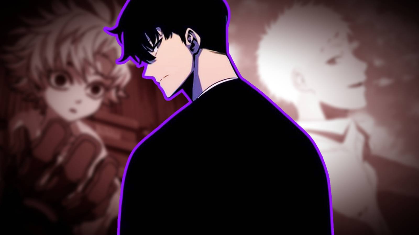 Solo Leveling's Jinwoo Looking Back in Front of Gachiakuta and The Summer Hikaru Died