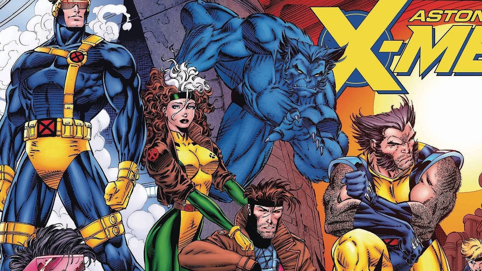 X-Men 90s cover art beast rogue gambit cyclops wolverine