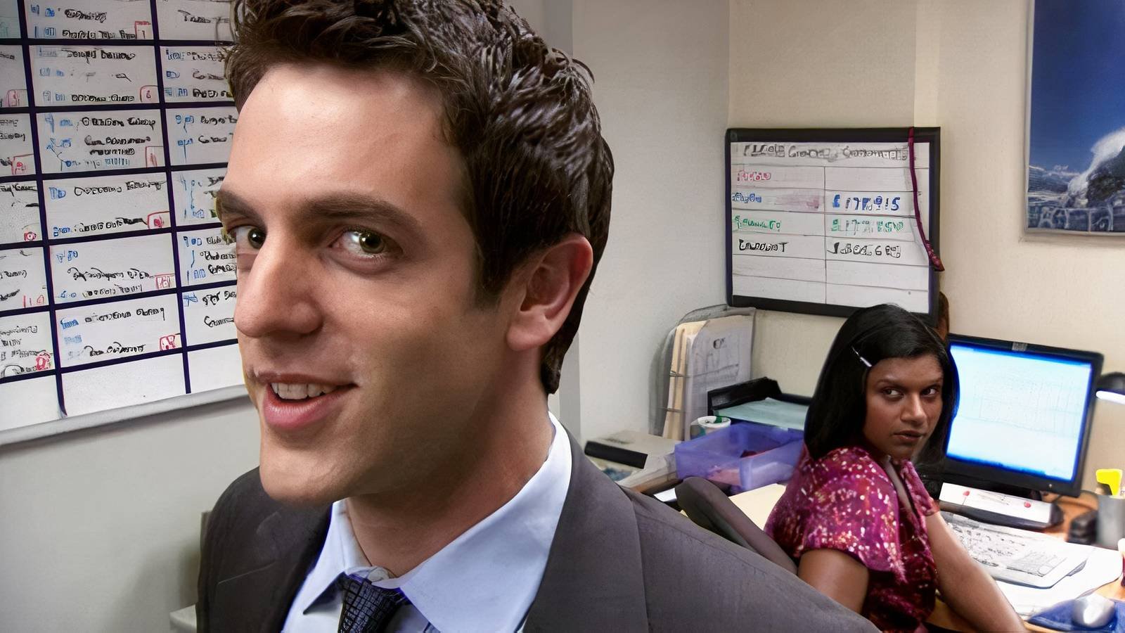 Ryan Howard and Kelly Kaport from The Office