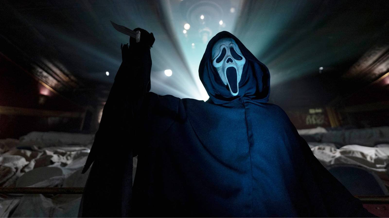 Ghostface with a knife in Scream 7