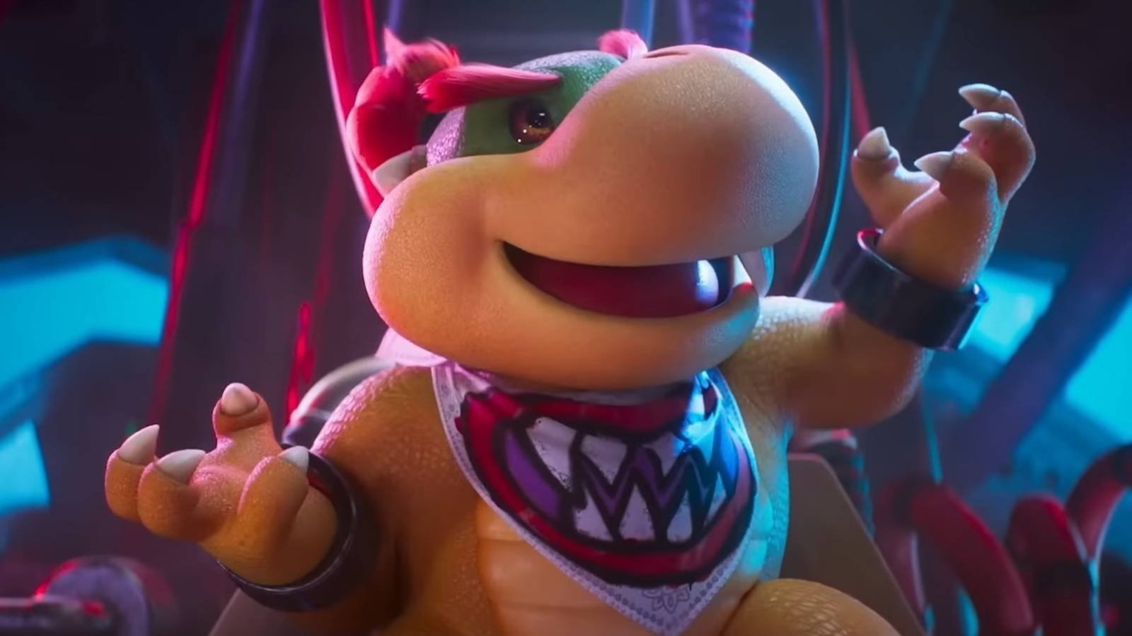 Bowser Jr. smiling in The Super Mario Galaxy Movie