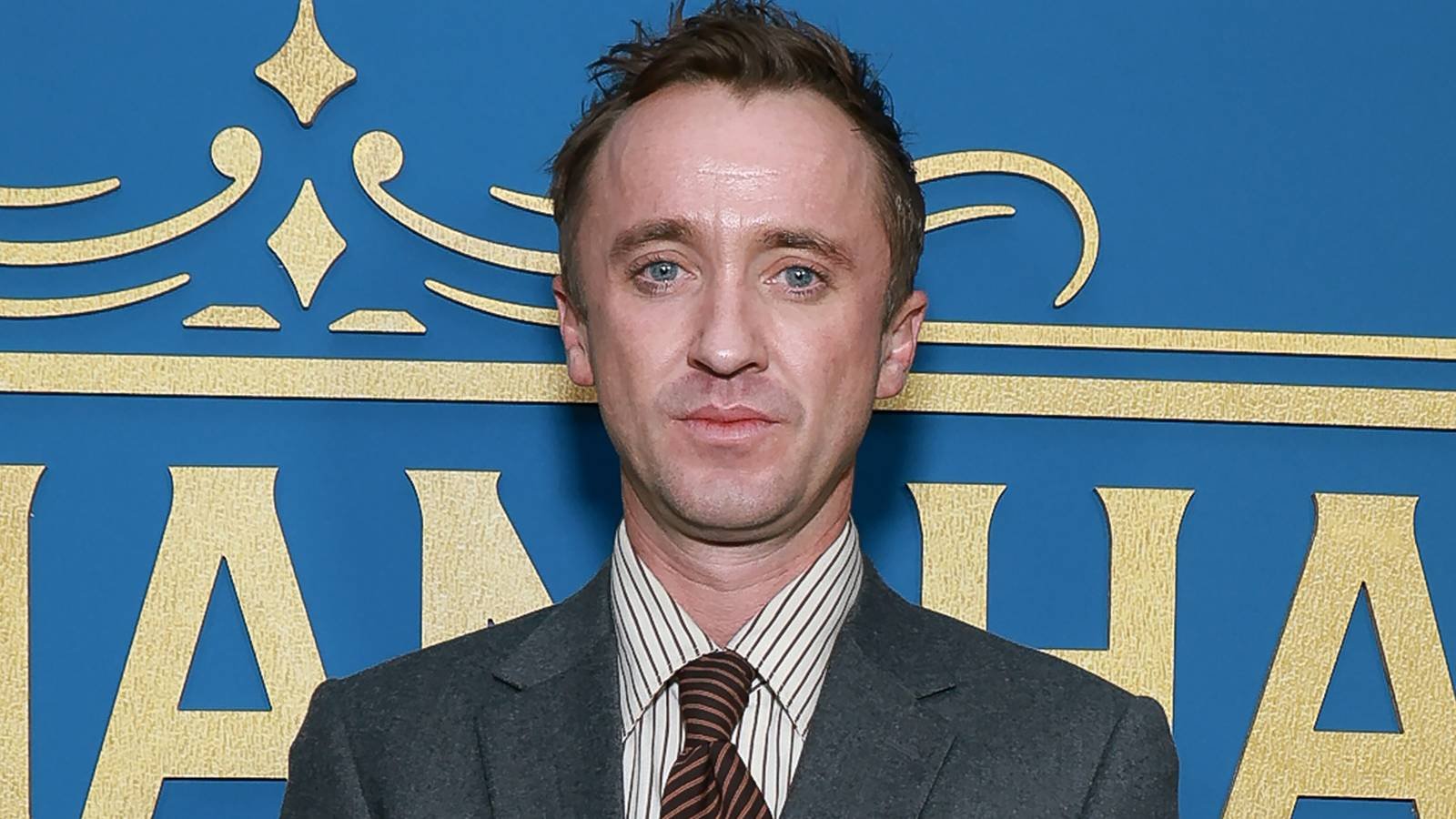 Tom Felton on the red carpet premiere of Fackham Hall