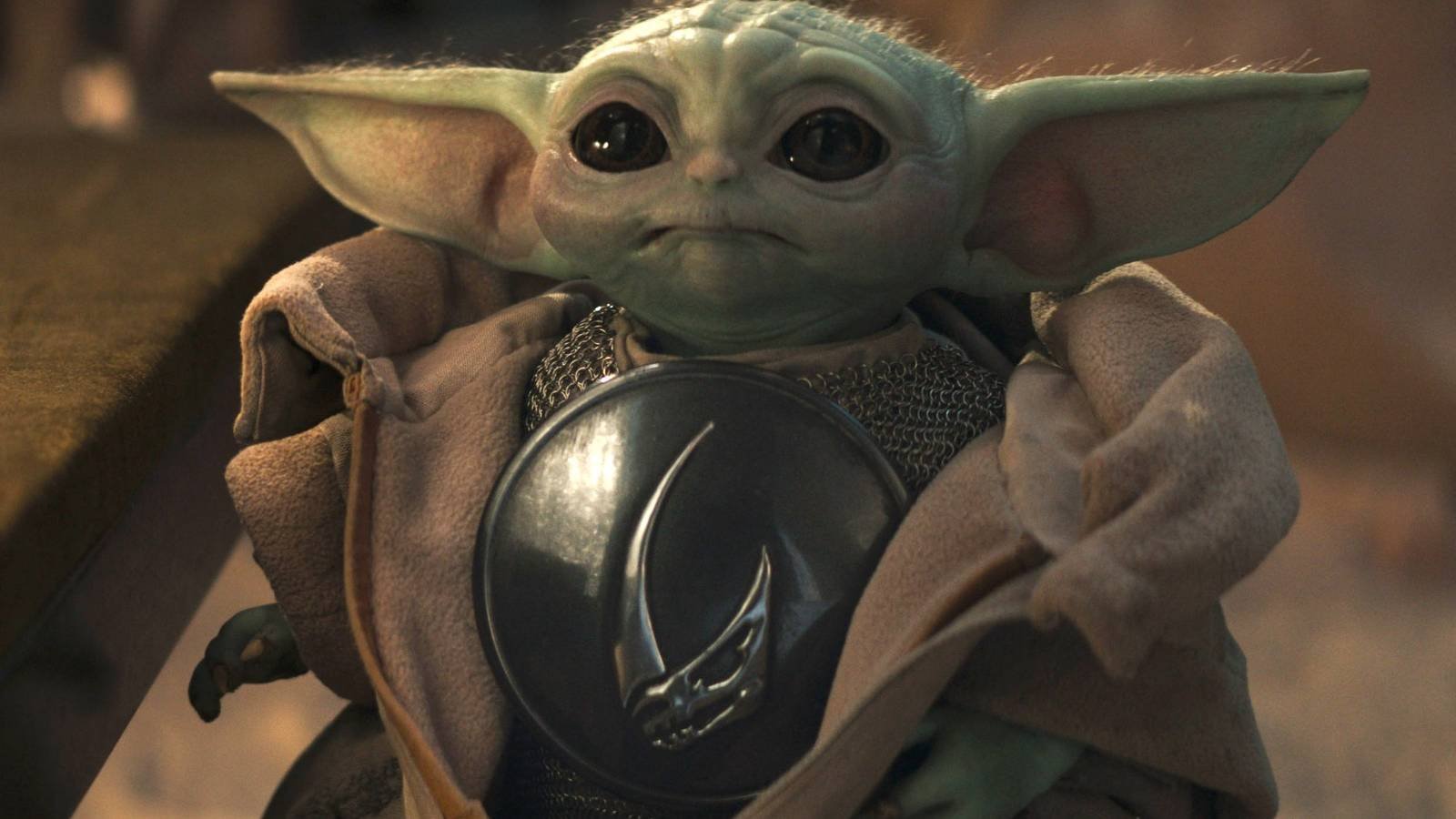 Grogu looking up with a sad expression in The Mandalorian season 3, episode 4