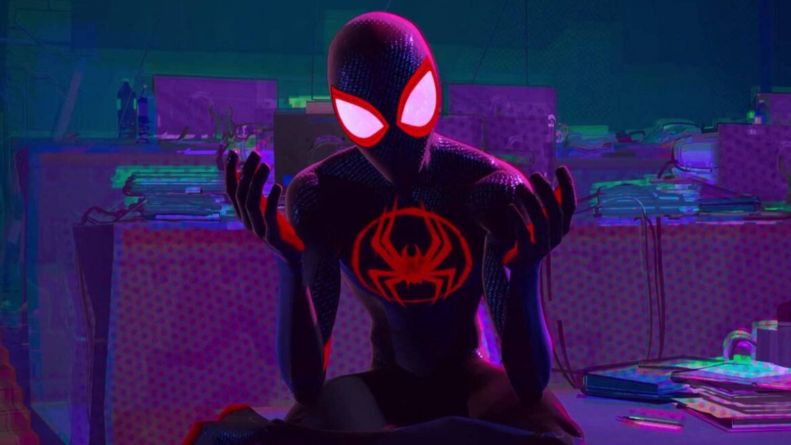 Miles Morales suited up and ready in Spider-Man Across the Spider-Verse