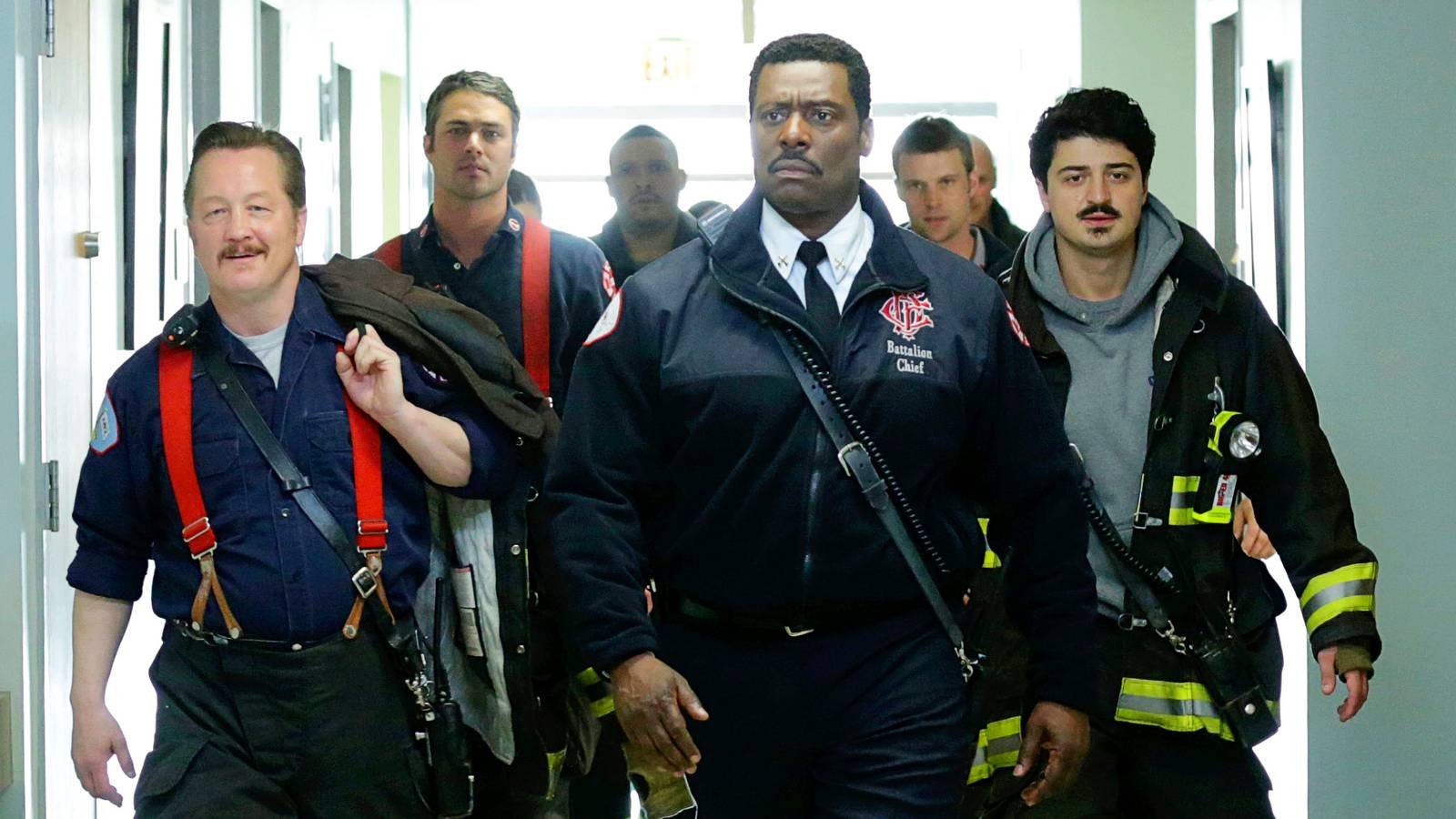 Mouch, Severide, Cruz, Boden, Casey, and Otis in Chicago Fire