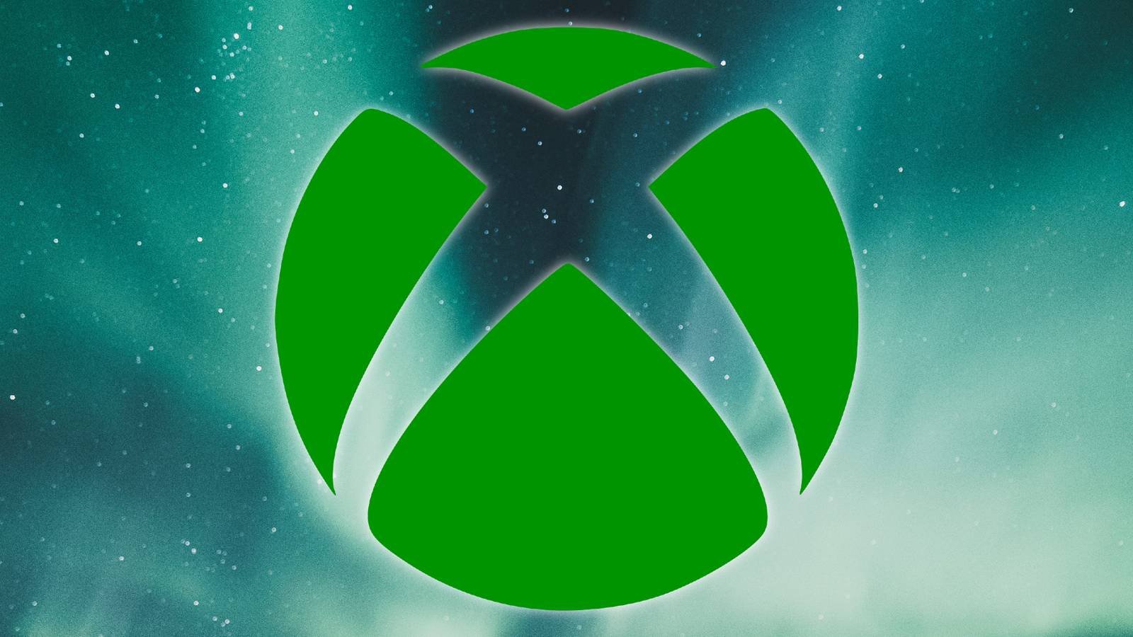 The Xbox logo is superimposed over a green-hued aurora.