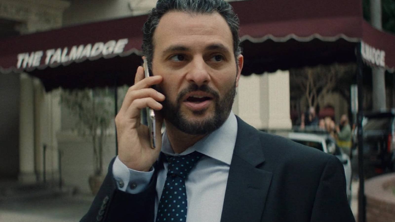 Arian Moayed's Agent P. Cleary on the phone in Wonder Man