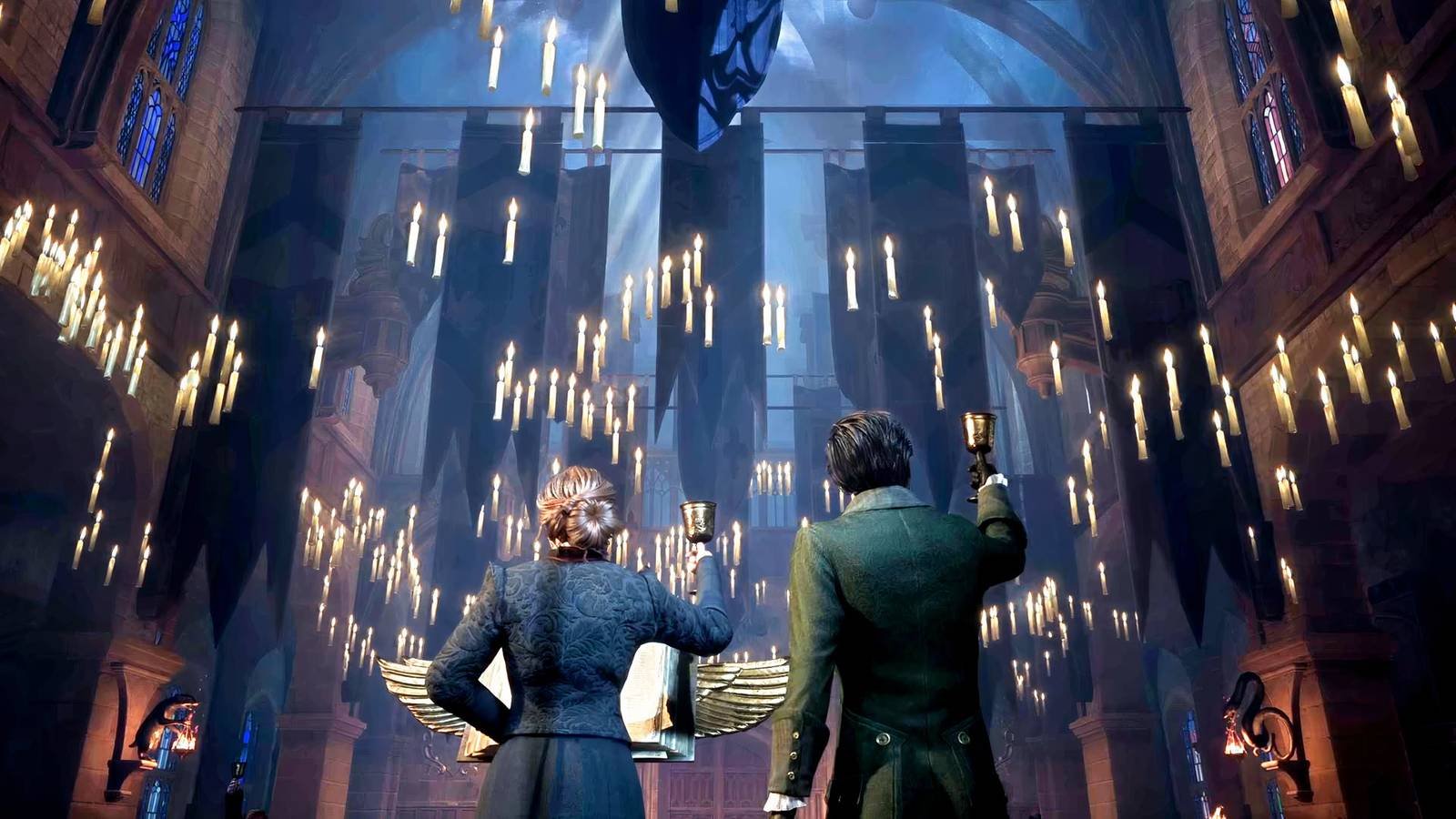 Hogwarts Legacy main characters in candle hall