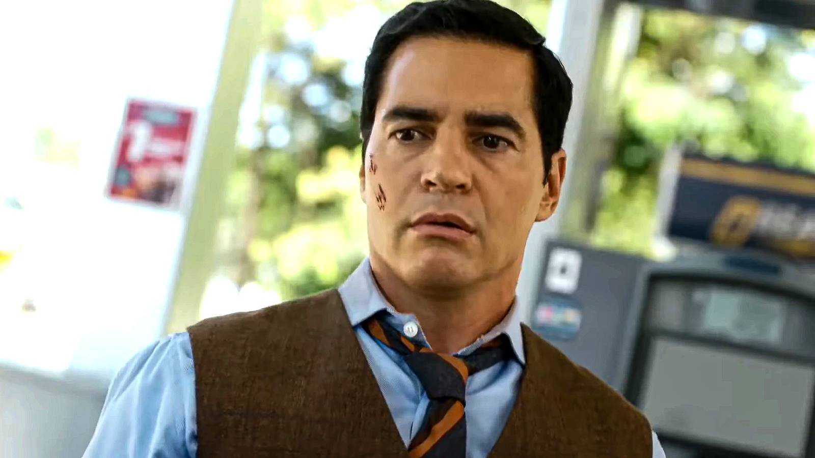 Ramón Rodriguez's Will looking upset with the camera tilted in Will Trent season 4
