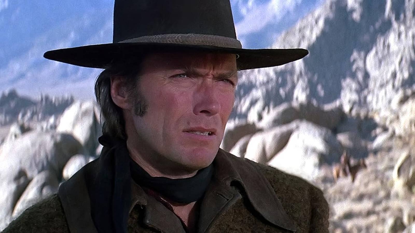 Clint Eastwood squints angrily in Joe Kidd