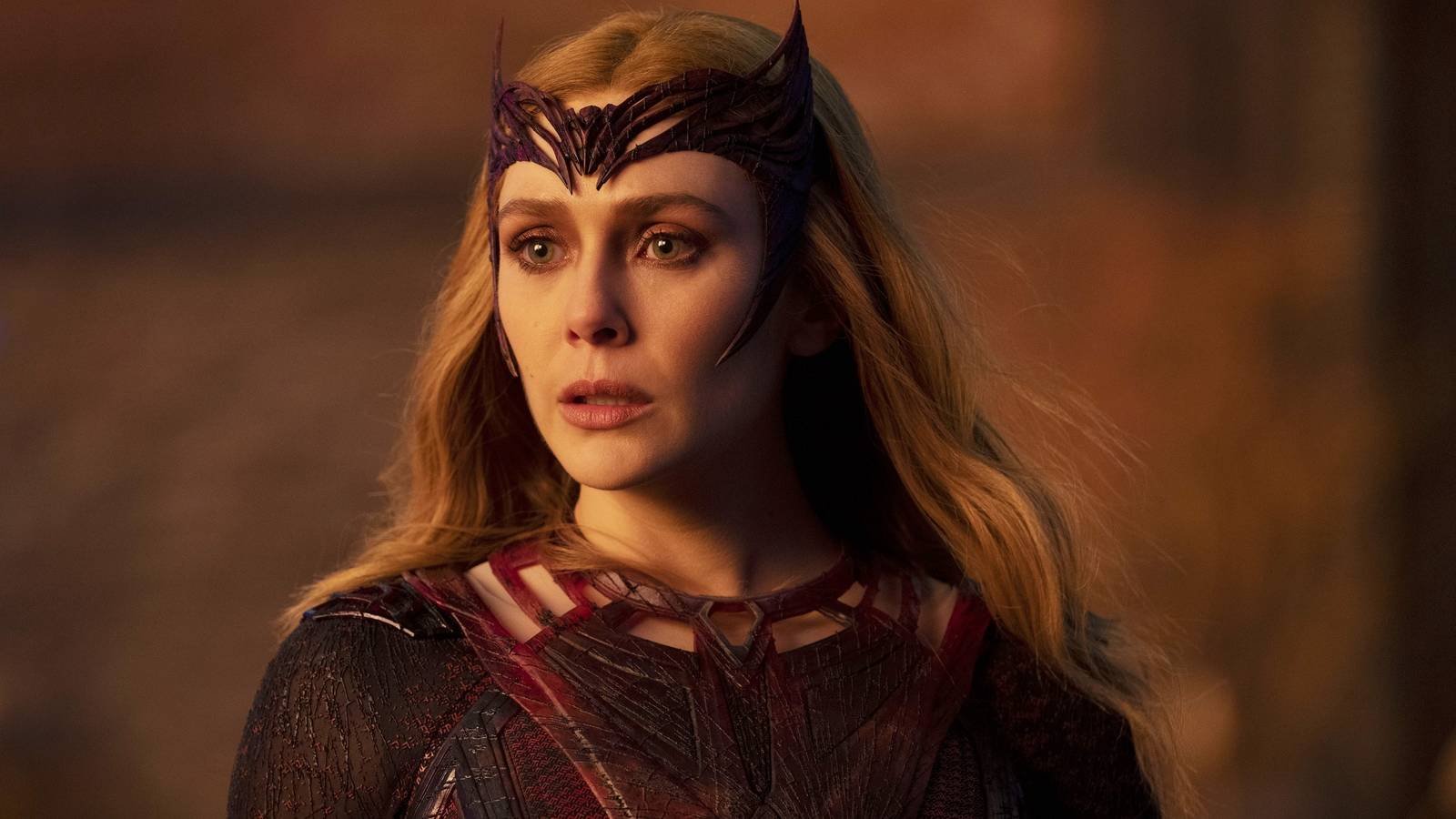 Wanda Maximoff/Scarlet Witch looking emotional in Doctor Strange in the Multiverse of Madness