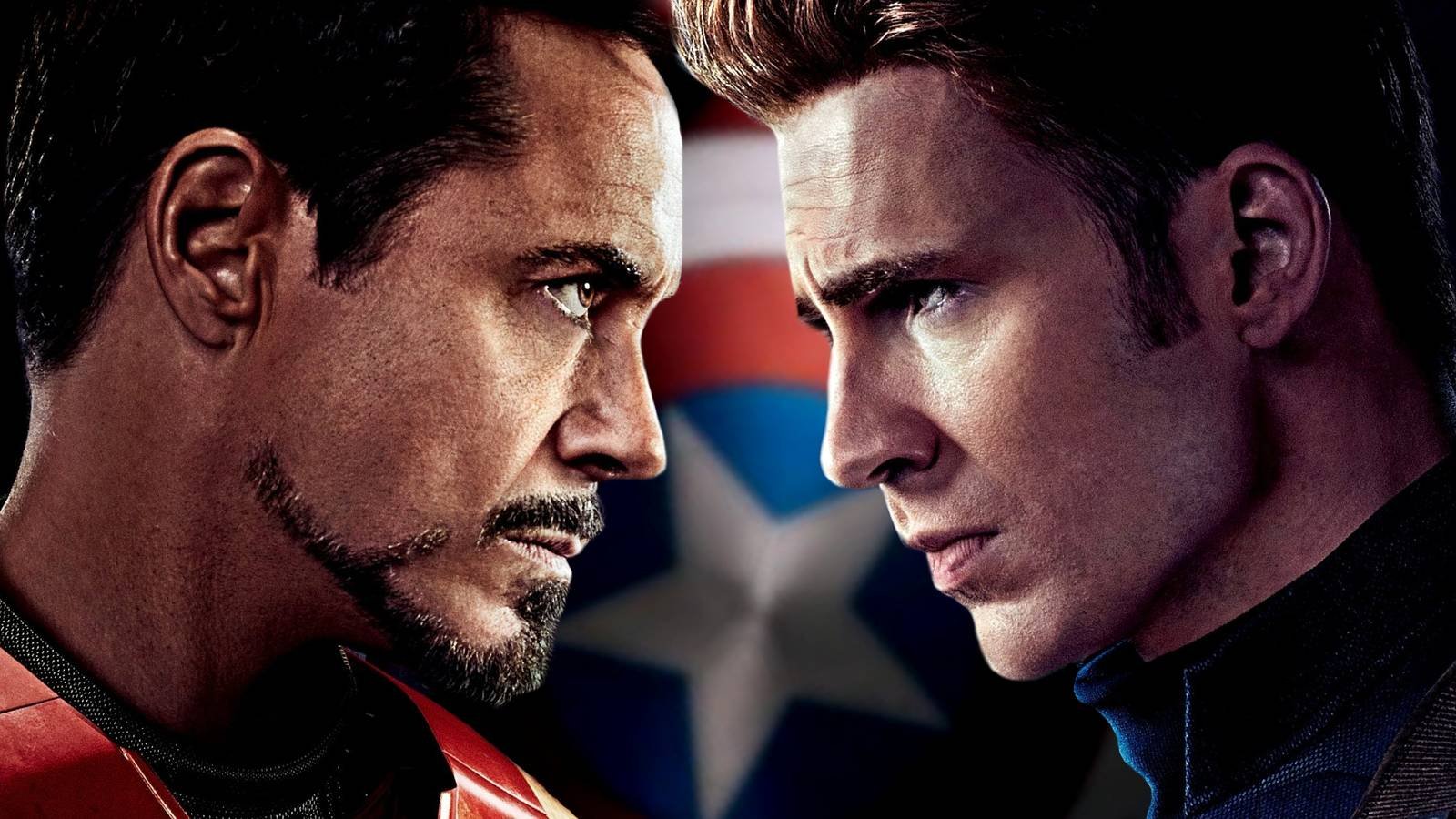 Robert Downey Jr's Iron Man faces Chris Evans' Steve Rogers in the MCU's Captain America Civil War