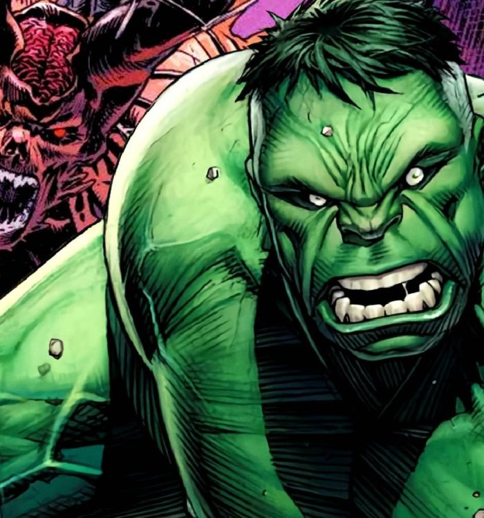 Hulk winds up a punch next to the Mother of Horrors' Eldest in Marvel Comics