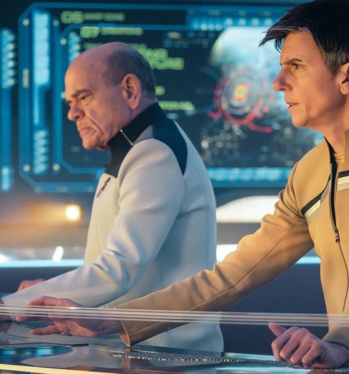 Jett Reno and the Doctor piloting Athena in Star Trek Starfleet Academy