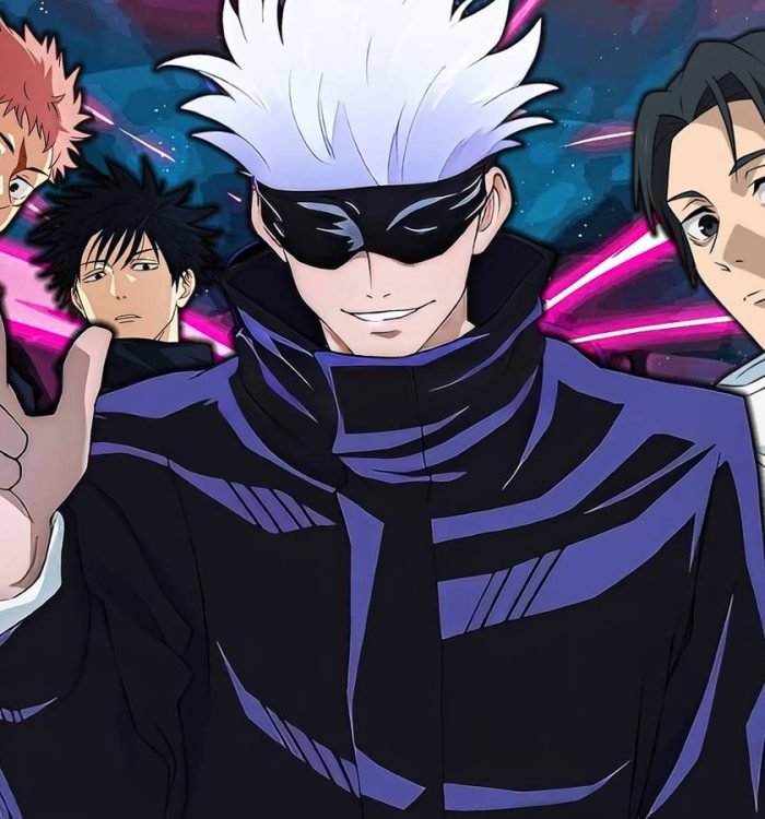 Satoru Gojo, Yuji Itadori, Megumi Fushiguro and Yuta Okkotsu from Jujutsu Kaisen