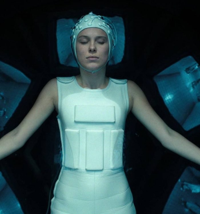 Eleven in a hydro pool in Stranger Things